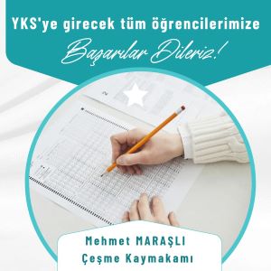 YKS’ye girecek tüm öğrencilerimize başarılar...